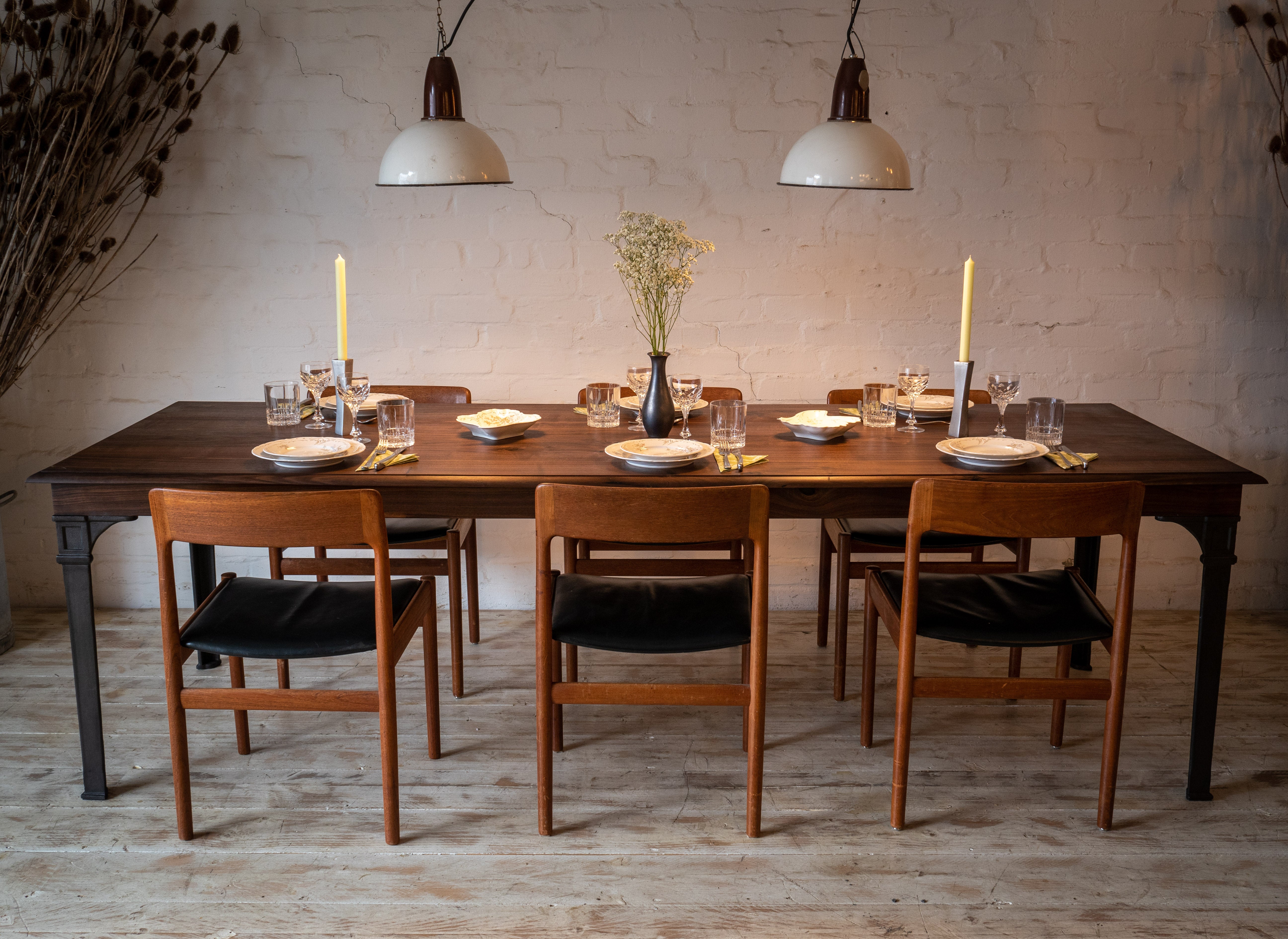 Walnut 1920 Railway Table Custom Made